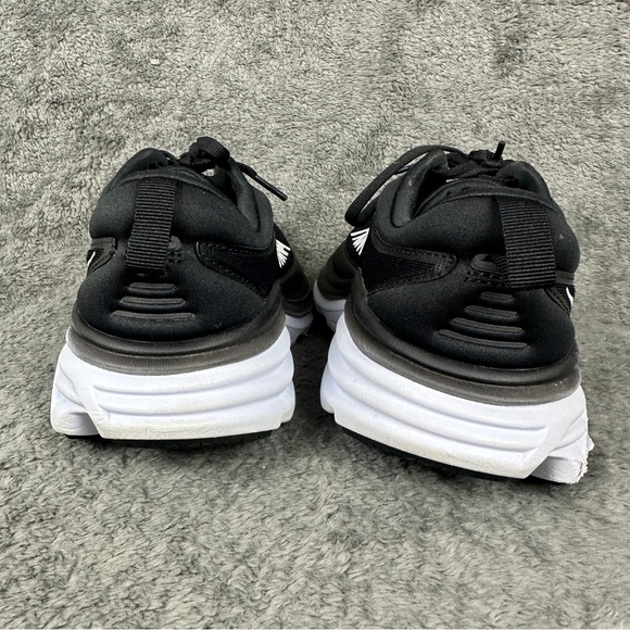 Hoka One One Shoes Womens 6 B Bondi 8 Black/White Running Athletic Gym - Picture 7 of 11